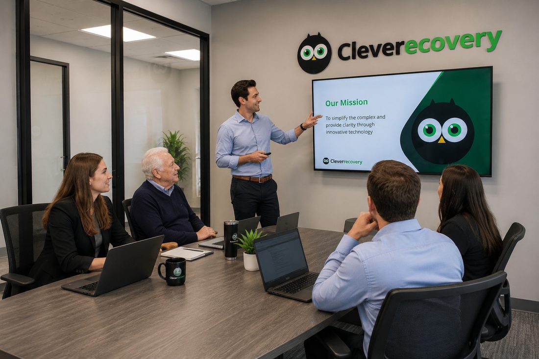 The Cleverecovery team reviewing a recovery case